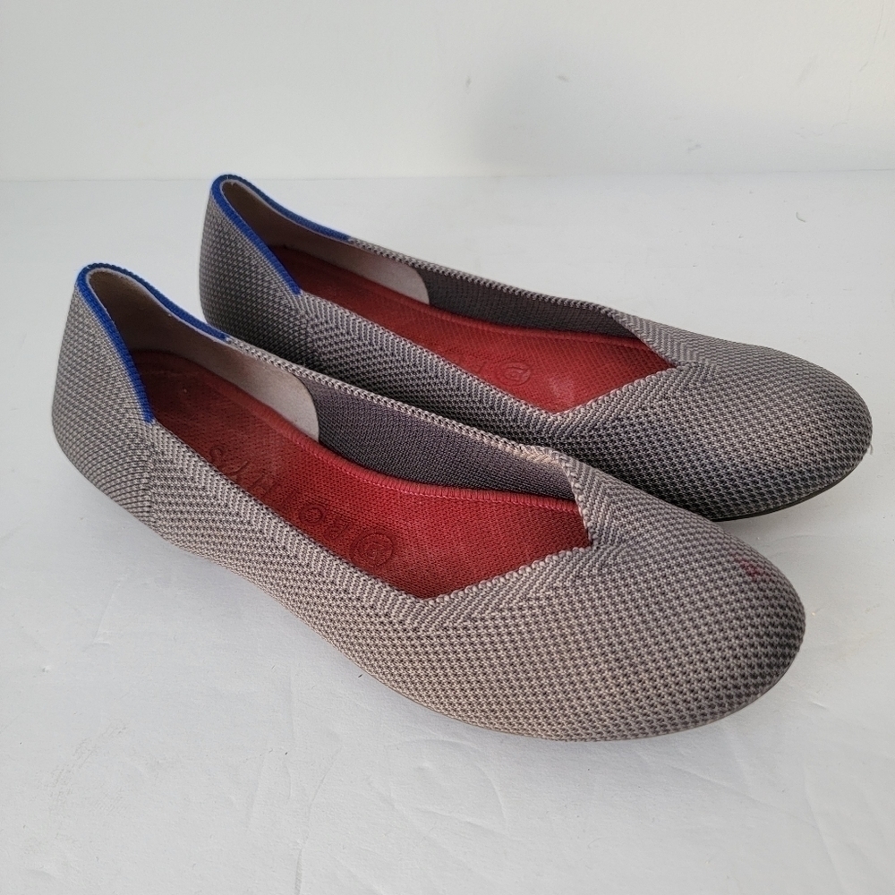 Rothy's The flat Gray round toe Birdseye flats size 8